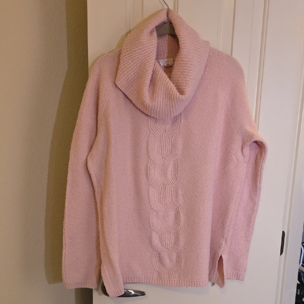 Caslon Soft Pink Cowl Neck Sweater